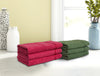 Green/Coral 6 Piece 100% Cotton Hand Towel Set - Seasons Best Qd By Spaces