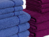 Magenta/Navy Bl 12 Piece 100% Cotton Towel Set - Seasons Best Qd By Spaces