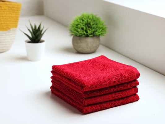 Swift Dry 100% Cotton Face Towel Set (4 Pcs)1