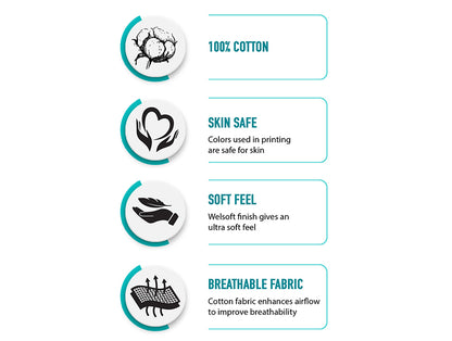 Floral Citrus - Orange 100% Cotton Double Bedsheet - Atrium By Spaces