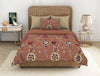 Floral Sierra - Brown 100% Cotton Single Bedsheet - Adonia By Spaces