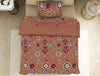 Floral Sierra - Brown 100% Cotton Single Bedsheet - Adonia By Spaces