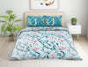 Floral Pagoda Blue - Dark Teal 100% Cotton Double Bedsheet - Seasons Best Premium By Welspun