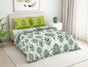 Ornate Kiwi Coloda - Light Green 100% Cotton Double Bedsheet - Seasons Best Premium By Welspun