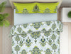 Ornate Kiwi Coloda - Light Green 100% Cotton Double Bedsheet - Seasons Best Premium By Welspun