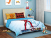 Marvel Ironman Blue 100% Cotton Double Bedsheet - By Spaces