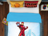 Marvel Ironman Blue 100% Cotton Double Bedsheet - By Spaces