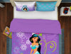 Disney Jasmine Lavender - Light Violet 100% Cotton Double Bedsheet - By Spaces