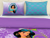 Disney Jasmine Lavender - Light Violet 100% Cotton Double Bedsheet - By Spaces