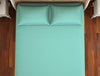 Solid Leisure Time - Light Green Cotton Rich King Size Bedsheet - Restora By Welspun