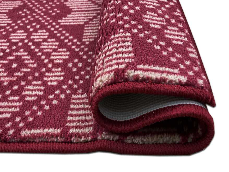 Welspun Ethan Polyester Foot Mats Large-Pomegranate – Spaces India