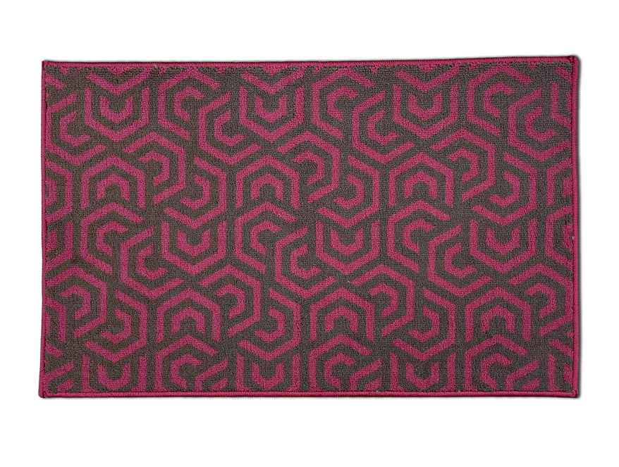 Welspun Ethan Polyester Foot Mats Large-Pomegranate – Spaces India