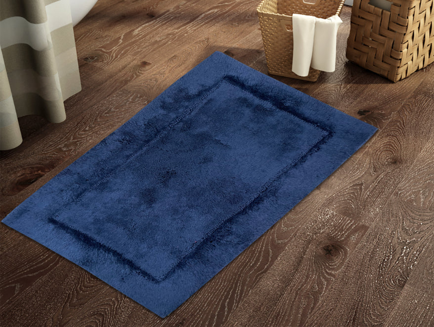 Dries You Quicker Midnght Blue Hygro Cotton Large Bath Mat - Hygro By Spaces