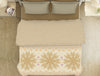 Ornate Irish Cream - Beige 100% Cotton Shell Double Quilt / AC Comforter - By Spaces