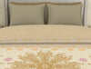 Ornate Irish Cream - Beige 100% Cotton Shell Double Quilt / AC Comforter - By Spaces