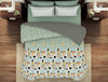 Geometric Fairest Jade - Light Green 100% Cotton Shell Double Quilt / AC Comforter - Geostance By Spaces