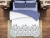 Floral Purple Heather - Light Violet 100% Cotton Shell Double Quilt / AC Comforter - Bonica By Spaces