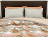 Floral Copper Tan - Dark Orange 100% Cotton Shell Double Quilt / AC Comforter - Bonica By Spaces