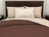 Solid Brown/Beige 100% Cotton Shell Single Quilt / AC Comforter - Essentials Solid By Spaces