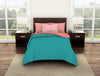 Solid Teal/Coral - Teal 100% Cotton Shell Single Quilt / AC Comforter - Essentials Solid By Spaces