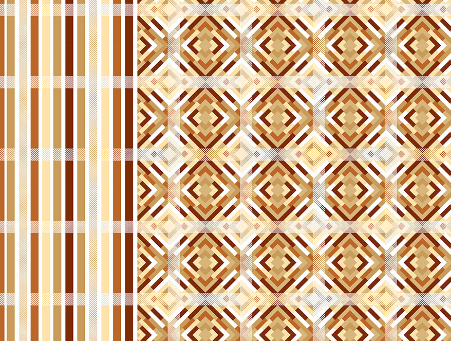 Geometric Brown 100% Cotton Double Bedsheet - Atrium By Spaces