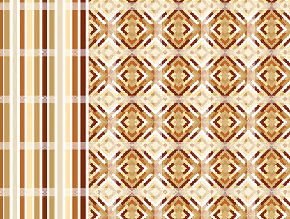 Geometric Brown 100% Cotton Double Bedsheet - Atrium By Spaces