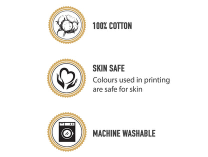 Geometric Brown 100% Cotton Double Bedsheet - Atrium By Spaces