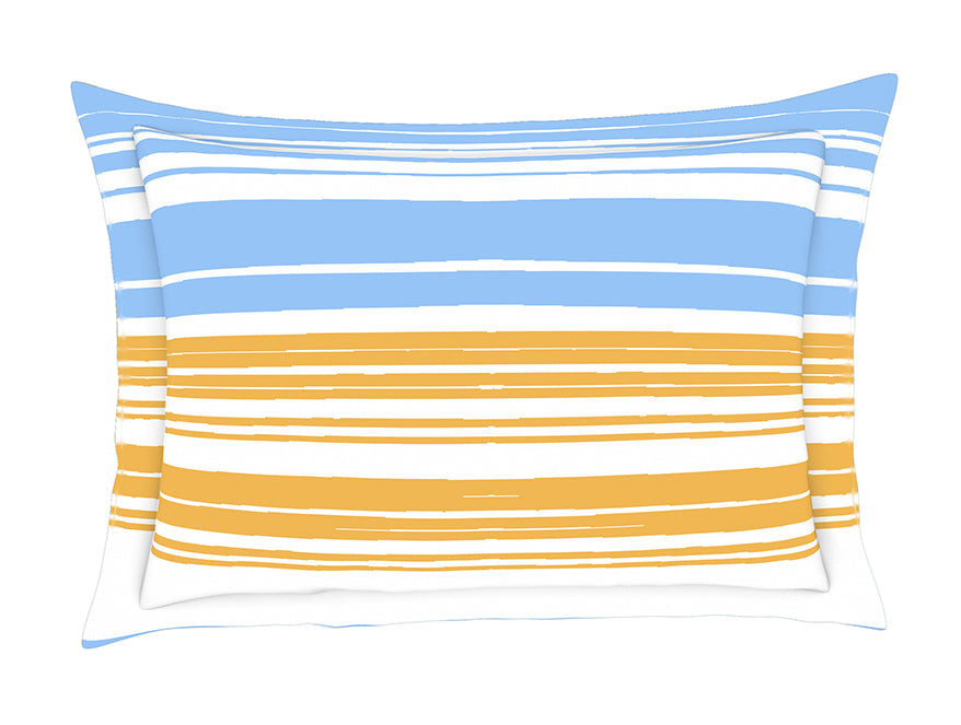 Floral Windsurfer - Light Blue 100% Cotton Queen Fitted Sheet - Atrium Kitting By Spaces