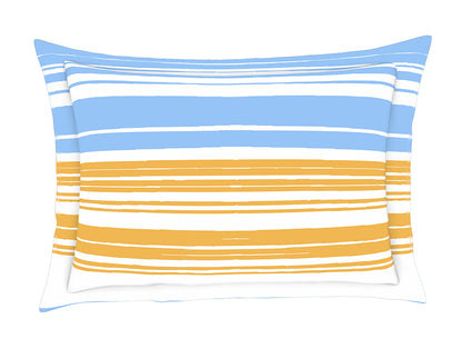 Floral Windsurfer - Light Blue 100% Cotton Queen Fitted Sheet - Atrium Kitting By Spaces