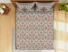 Ornate Beige 100% Cotton Double Bedsheet - Atrium Plus Kitting By Spaces