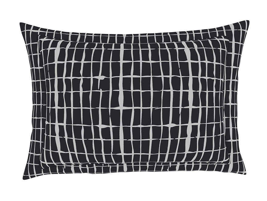 Geometric Grey 100% Cotton Double Bedsheet - Atrium Plus Kitting By Spaces