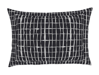 Geometric Grey 100% Cotton Double Bedsheet - Atrium Plus Kitting By Spaces