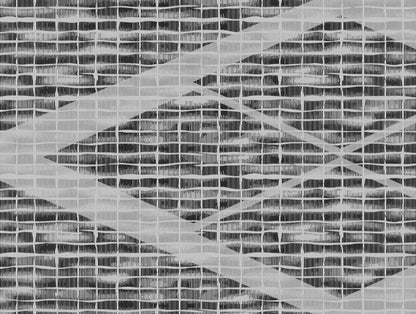 Geometric Grey 100% Cotton Double Bedsheet - Atrium Plus Kitting By Spaces