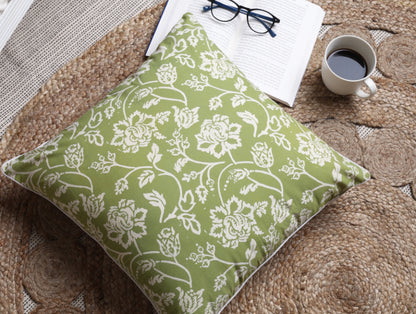 Green 100% Cotton Cushion Covers by Spun