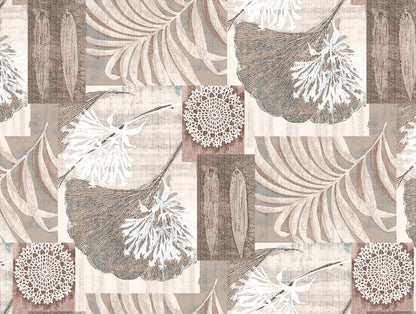 Floral Grey 100% Cotton Double Bedsheet - Atrium Ecom By Spaces