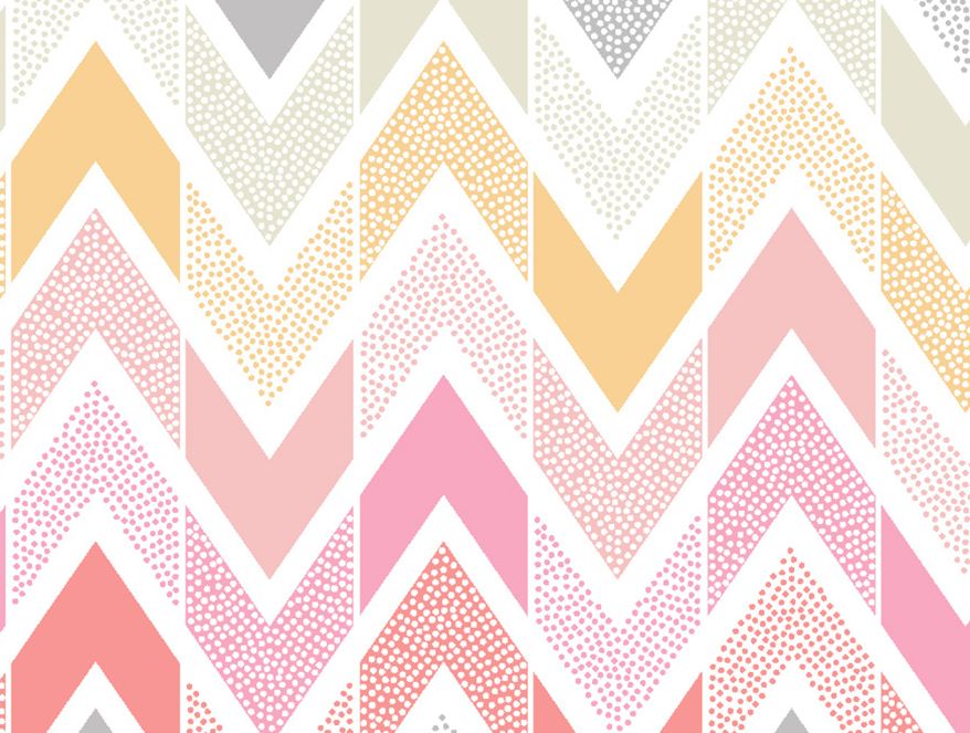 Geometric Coral - Pink 100% Cotton Double Bedsheet - Atrium Ecom By Spaces