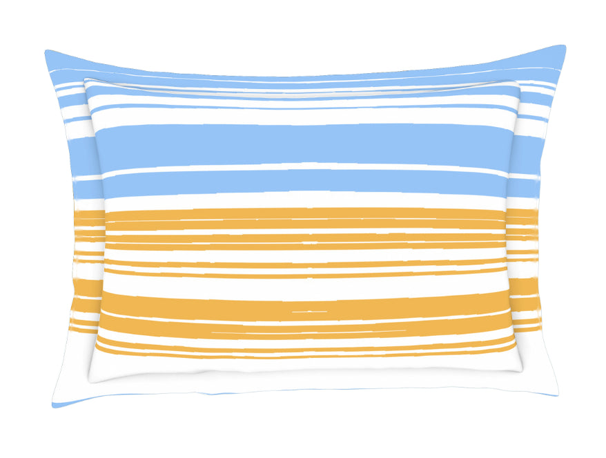 Floral Windsurfer - Light Blue 100% Cotton Double Bedsheet - Atrium Ecom By Spaces