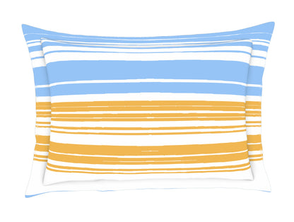 Floral Windsurfer - Light Blue 100% Cotton Double Bedsheet - Atrium Ecom By Spaces