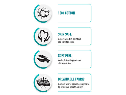 Floral Windsurfer - Light Blue 100% Cotton Double Bedsheet - Atrium Ecom By Spaces