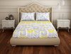 Geometric Yellow 100% Cotton Double Bedsheet - Atrium Plus Ecom By Spaces