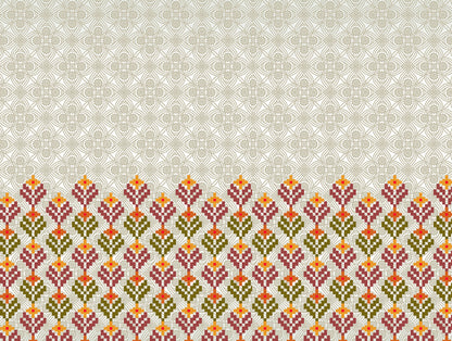 Floral Maroon 100% Cotton Double Bedsheet - Atrium Plus By Spaces