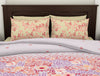 Floral Orchid Tint - Light Violet 100% Cotton Double Bedsheet - Bonica By Spaces