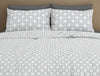 Geometric Anthracite - Dark Grey 100% Cotton King Size Bedsheet - Maya By Spaces