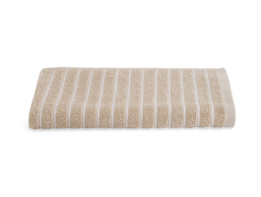 Beige 100% Cotton Bath Towel - 2-In-1 By Welspun