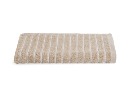 Beige 100% Cotton Bath Towel - 2-In-1 By Welspun