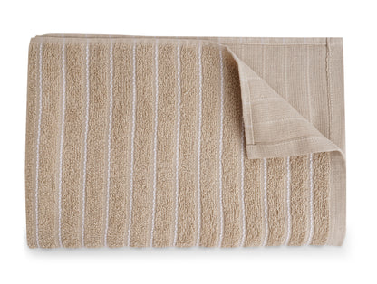 Beige 100% Cotton Bath Towel - 2-In-1 By Welspun