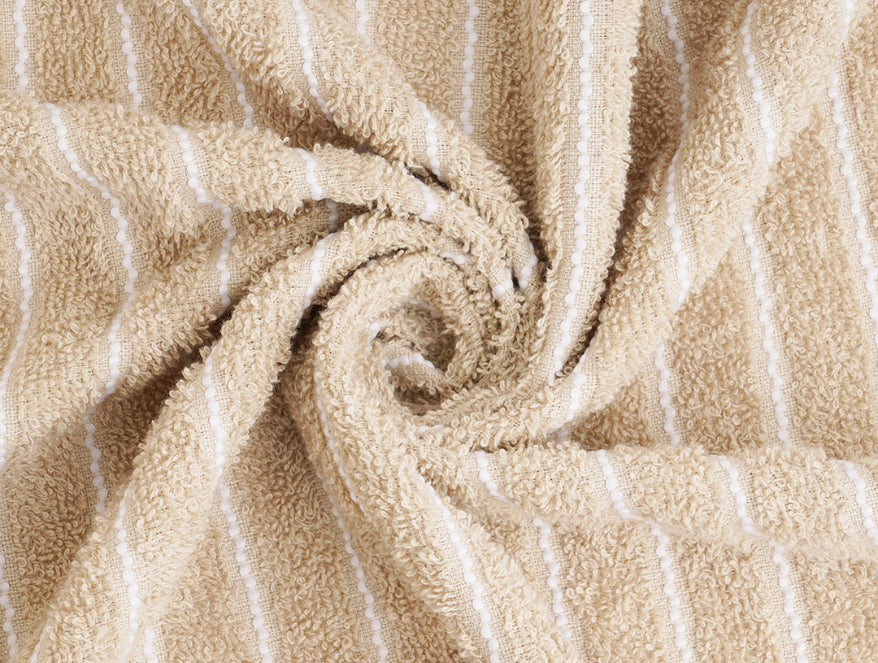 Beige 100% Cotton Bath Towel - 2-In-1 By Welspun
