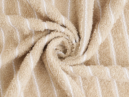 Beige 100% Cotton Bath Towel - 2-In-1 By Welspun