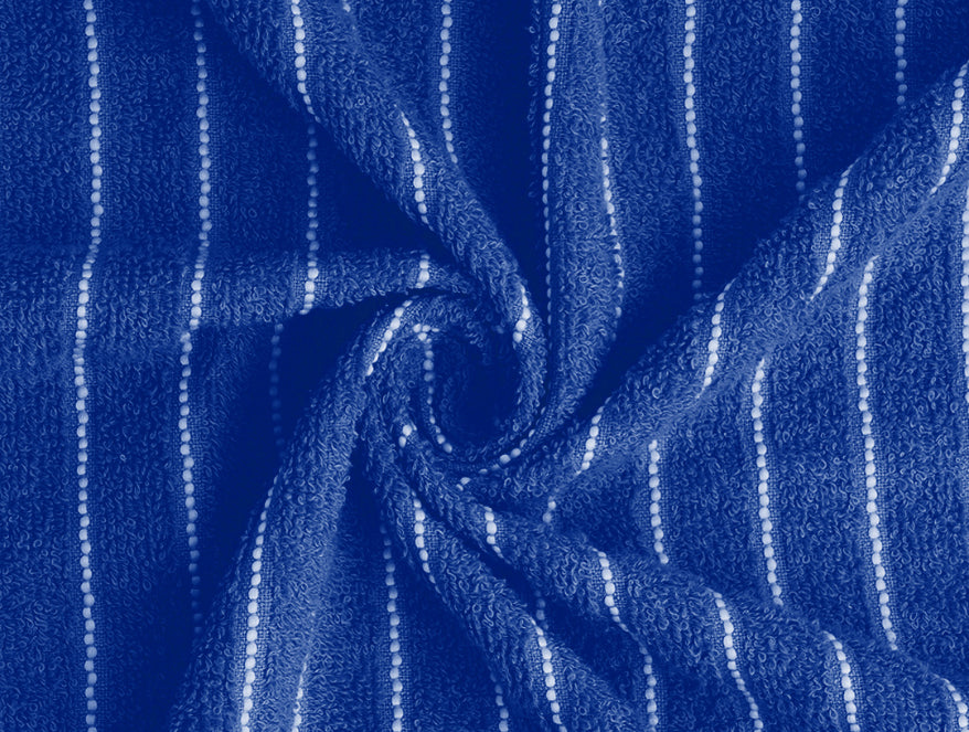 Navy Blue - Dark Blue 100% Cotton Bath Towel - 2-In-1 By Welspun