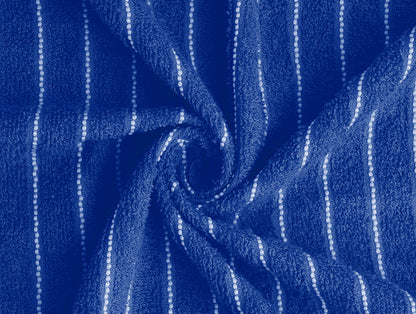 Navy Blue - Dark Blue 100% Cotton Bath Towel - 2-In-1 By Welspun